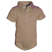 Texas Longhorn Carson Infant Stripe Polo Onesie