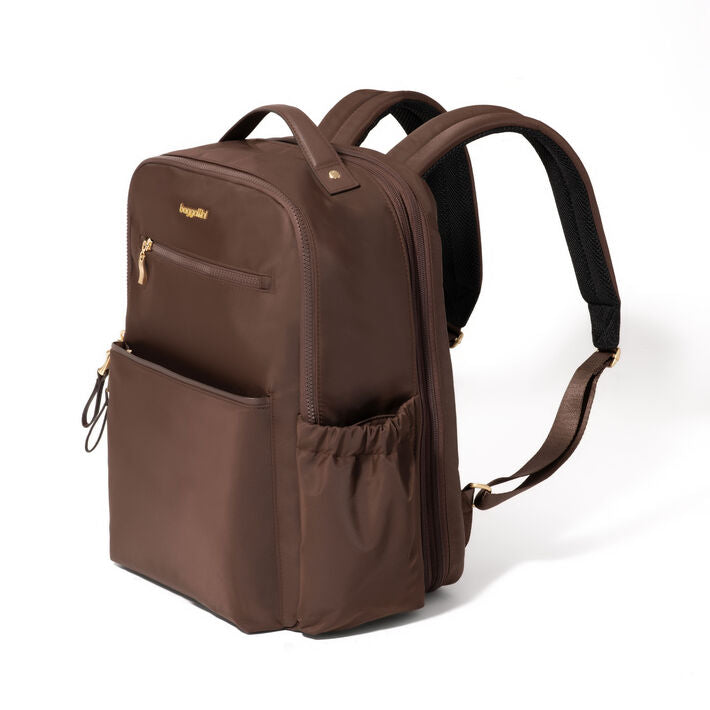 Baggallini Tribeca Expandable Laptop Ganache Twill Backpack