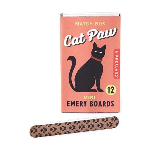 Kikkerland Cat Paw Match Box Emery Boards