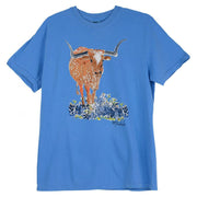 Kathleen McElwaine Bluebonnet Steer Tee