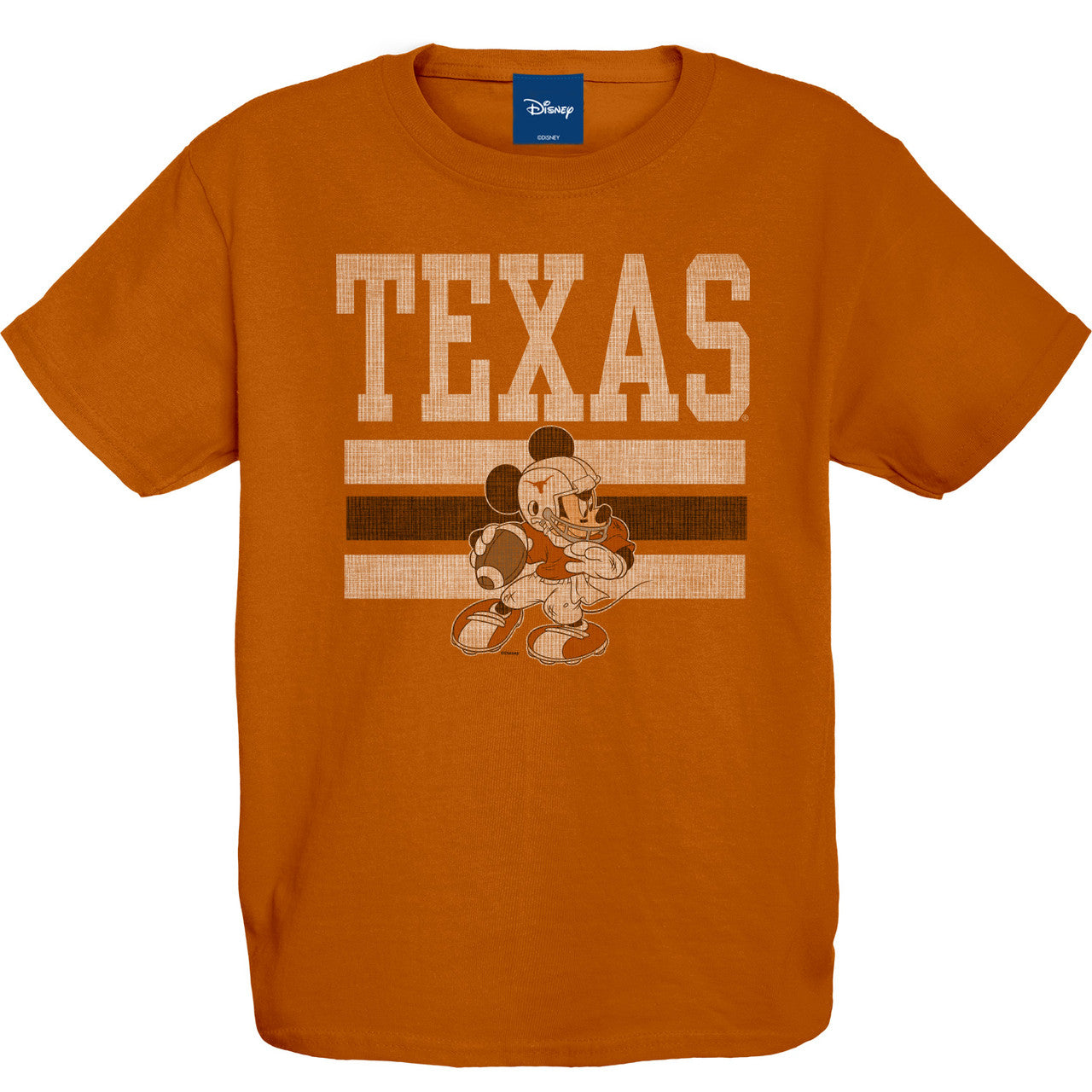 Texas Longhorn Youth Fine Mickey Tee (DIS8401TEXORA) BO