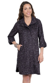 Lior Hidden Placket Zip Dress (Milo-2-AR) (Grey Animal Print)