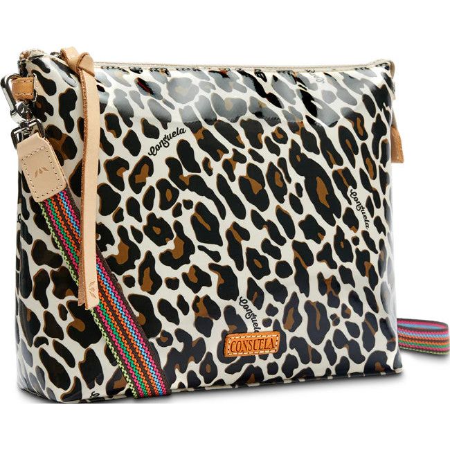 Consuela Mona Brown Leopard Downtown Crossbody (6976)