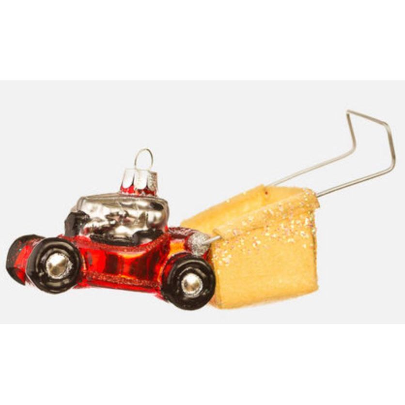 Glass Lawnmower Ornament (CG0090) RED
