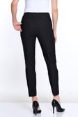 Thin Her Pull-On Black Ankle Pants With real Pockets  (N32207PM)