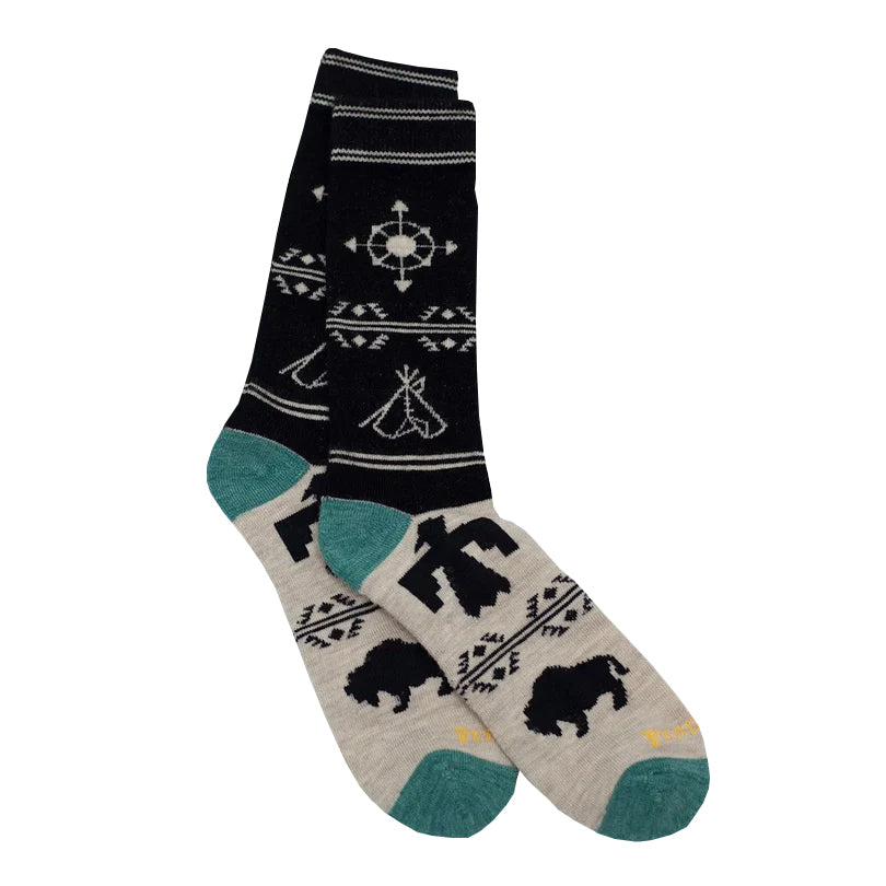 Pendleton Navigator Wool Blend Black Crew Socks