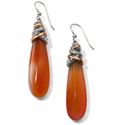Brighton Neptune's Rings Pyramid Carnelian French Wire Earrings (JA405G)