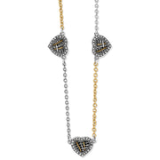 Brighton Neptune's Rings Woven Heart Station Necklace (JM6932) SLV/GLD
