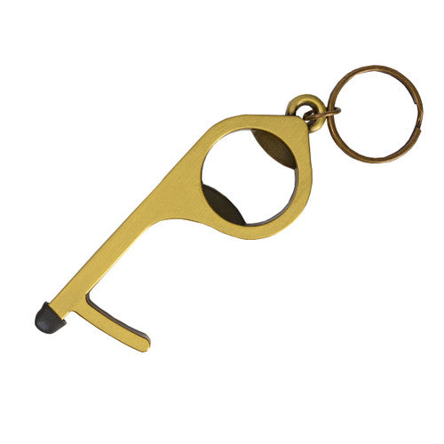 No Touch Brass Plated Key Chain (NTKC)