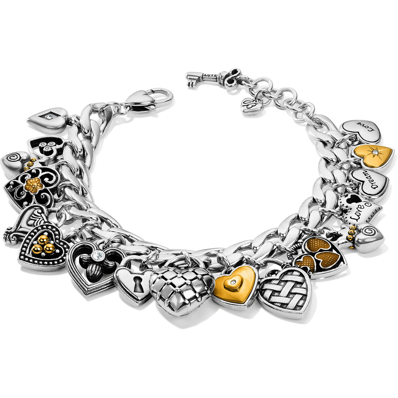 Brighton One Heart Charm Bracelet (JF7592)