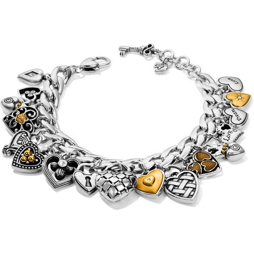 Brighton One Heart Charm Bracelet (JF7592)