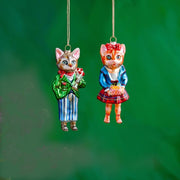 Natalie Lete Glass Cat Ornaments (2 Styles)(CG0338)