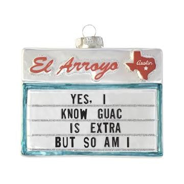 El Arroyo Christmas Ornament-Guac is Extra