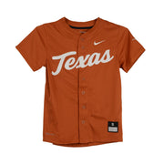 Texas Longhorn Nike Youth Full Button replica Baseball Jersey (P43329) BO
