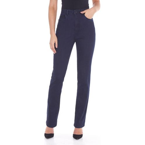 The Peggy straight leg jean features five pockets with zipper front and one button, traditional belt loops and embroidered detail back pockets. This natural fit regular rise features a straight leg. The gently curved shape follows the body's contours. (33 inch inseam - Middle weight -Fabric 250 supreme denim - 76% cotton 22% polyester 2% spandex 9oz denim - Machine Wash - Style#6627250)