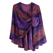 Rapti 100% Cashmere Reversible Loop Shawl (#92) (Jewel Tone Feather)