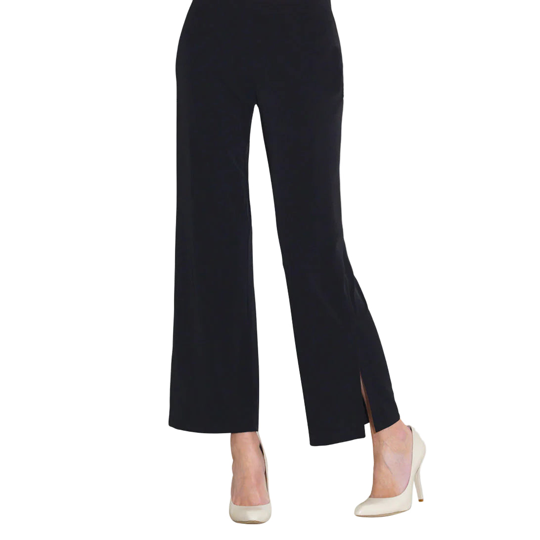 Clara Sun Woo Signature Side Slit Ankle Pant (PT28) (Black)