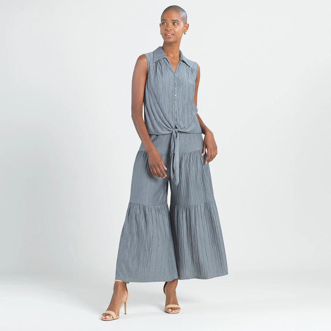 Clara Sun Woo Pleated Tiered Pull-On Skirtpant