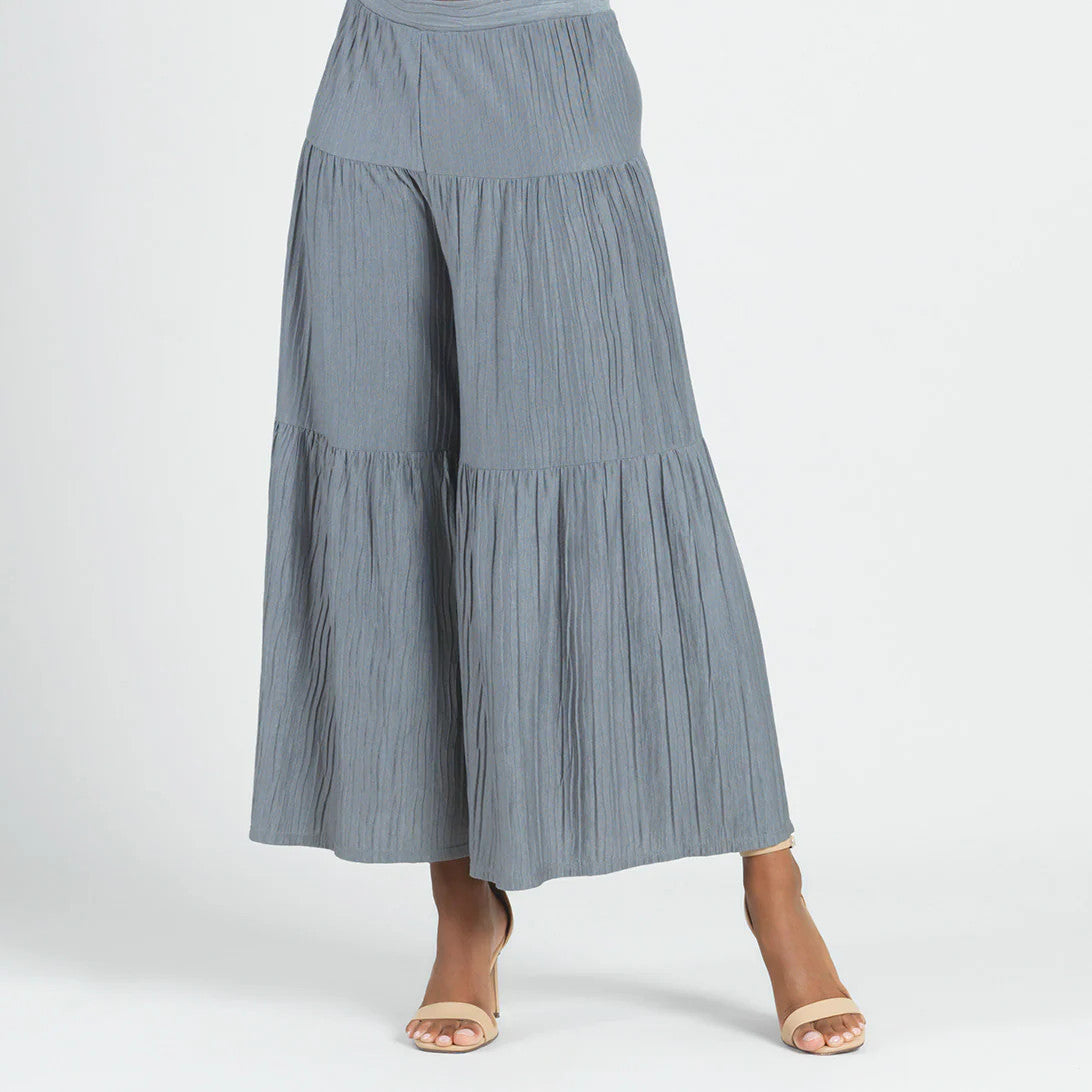 Clara Sun Woo Pleated Tiered Pull-On Skirtpant