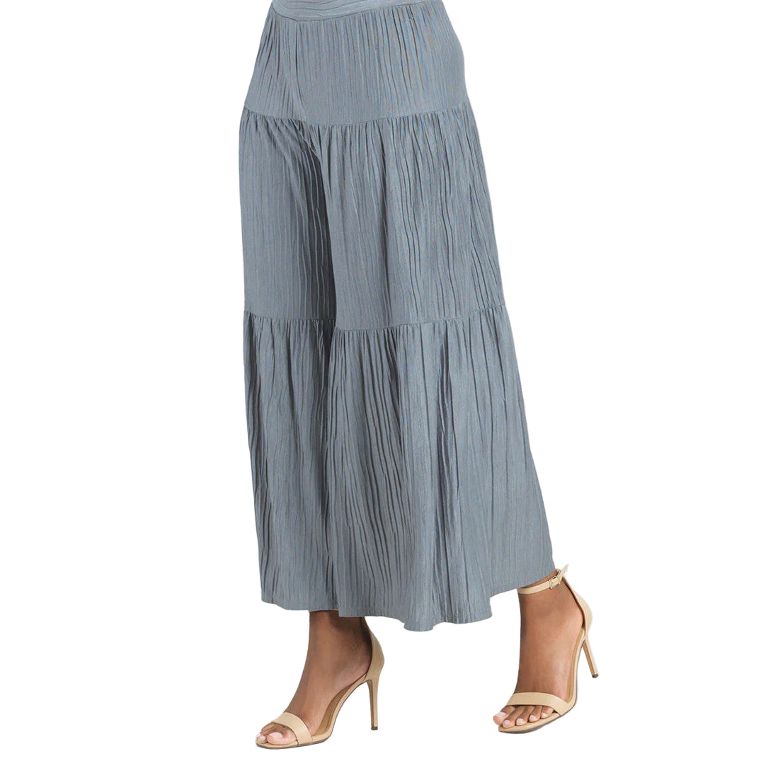 Clara Sun Woo Pleated Tiered Pull-On Skirtpant