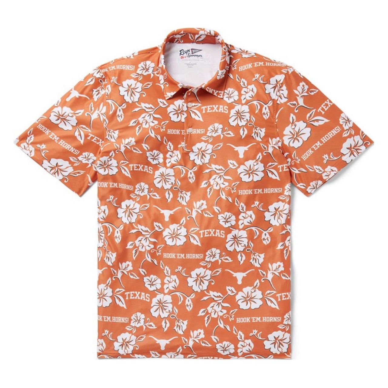 Texas Longhorn Reyn Spooner Tropical Print Polo
