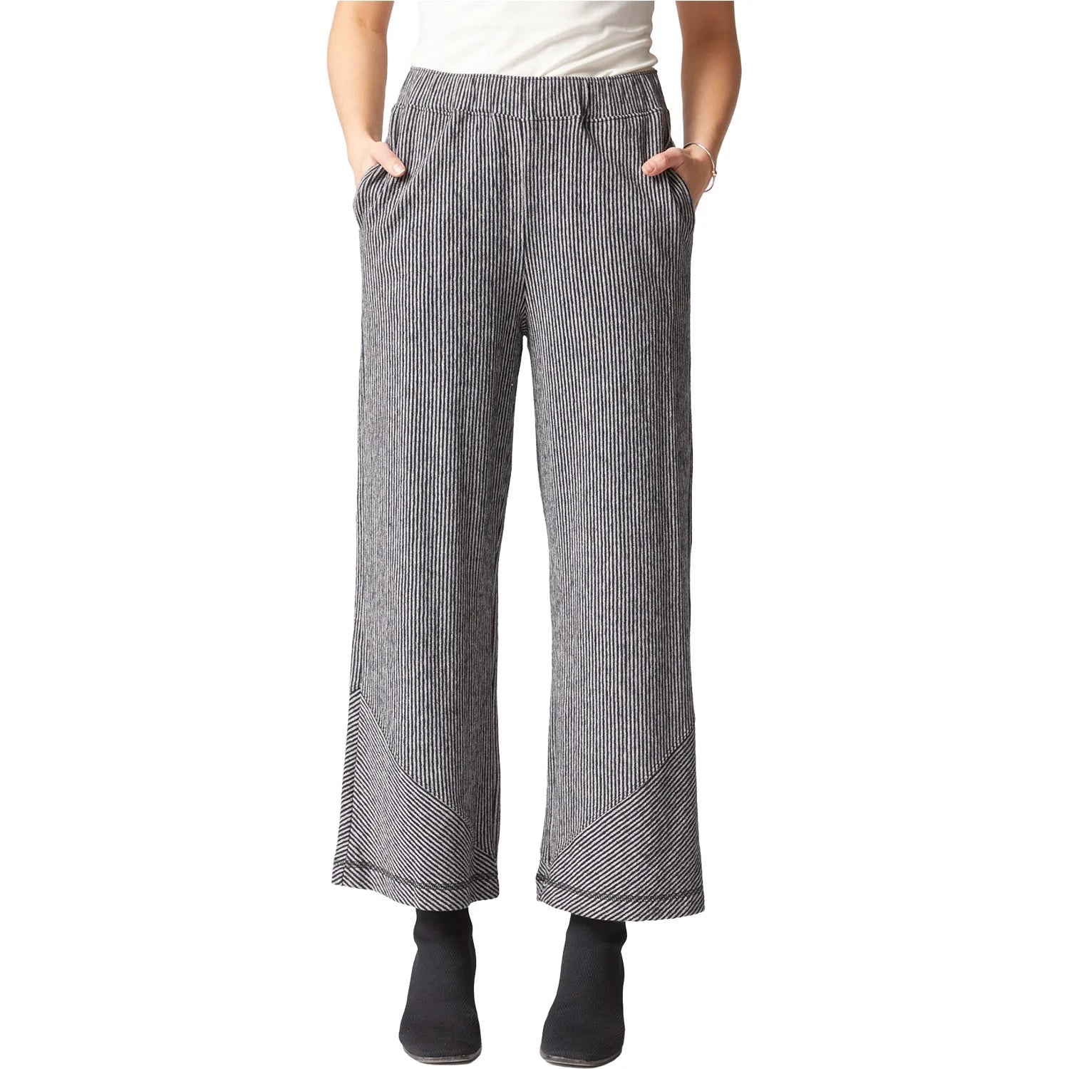 Habitat Pasadena Stripe Veranda Pant (BLK) (21569)