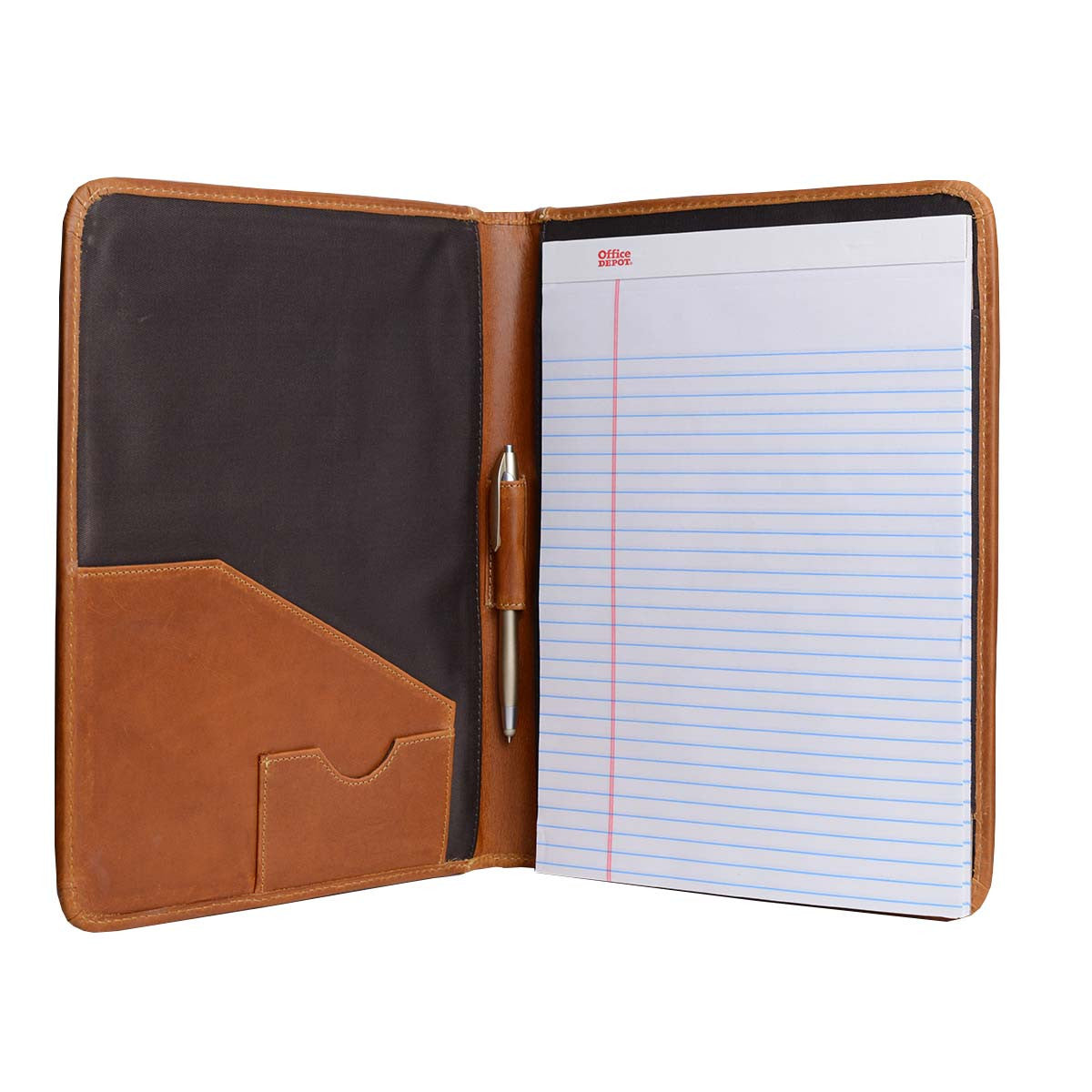 Texas Longhorn Salt River Leather Meeting Folder (CANYON)