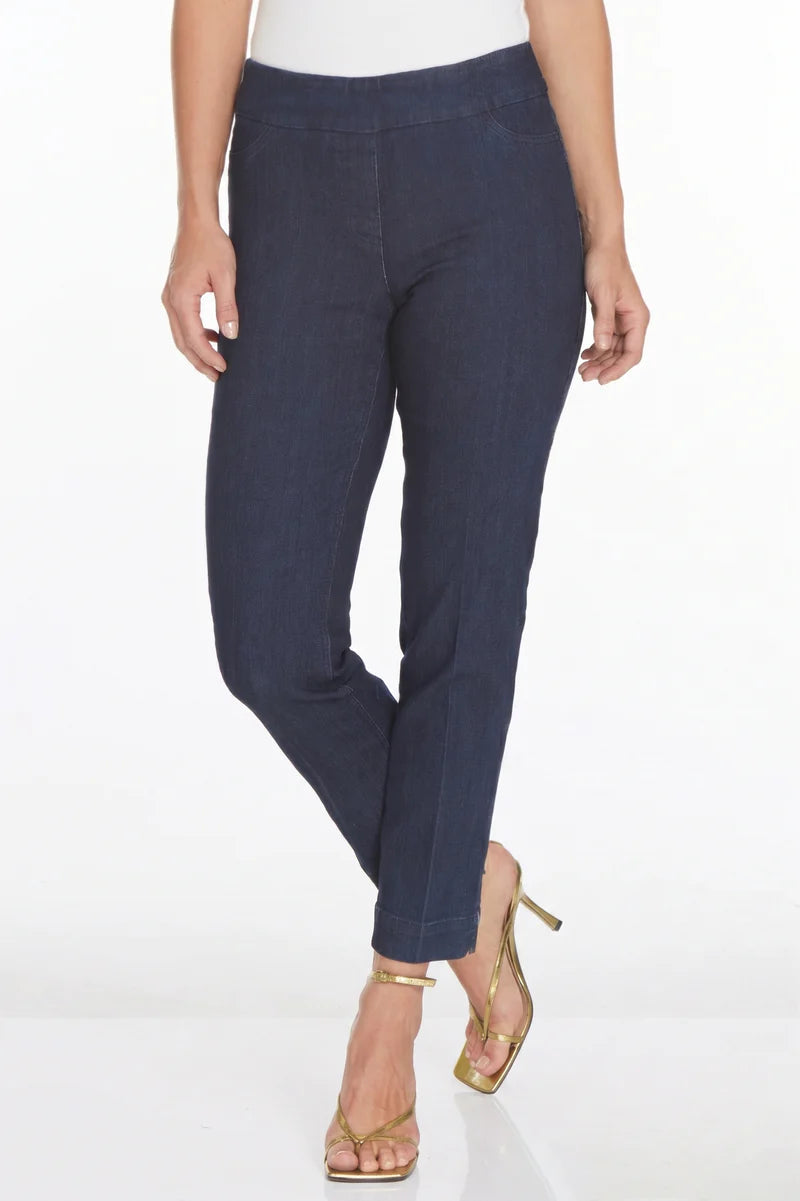 Slimsation Denim Pull-On Ankle Pants (M2623P)(2 Colors)
