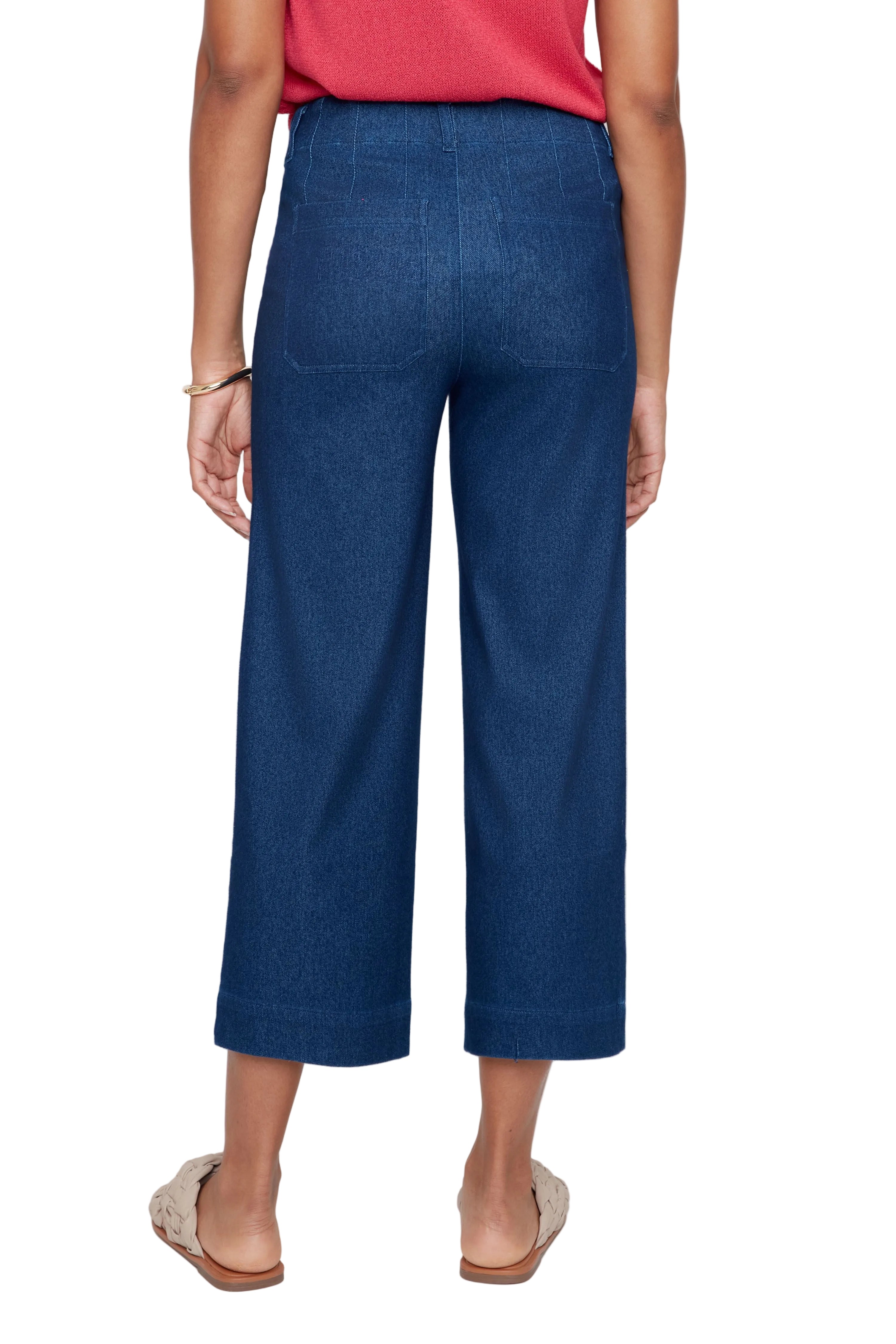 Renuar Knit 4 Pocket Ankle Pant (R1007KDE3020) (Blue)