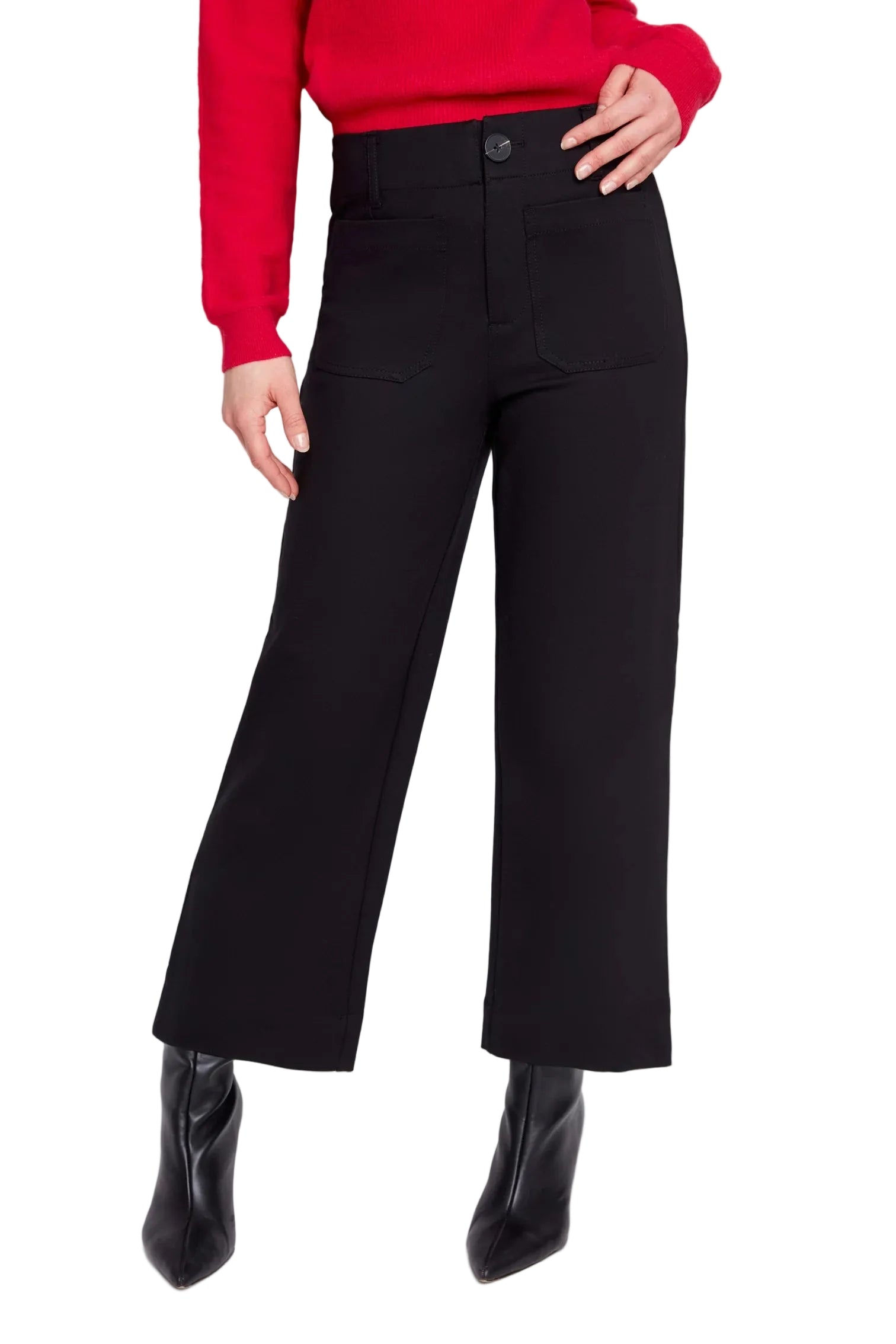 Renuar Knit Patch Pocket  Pant (R11072-E906S) (Black)