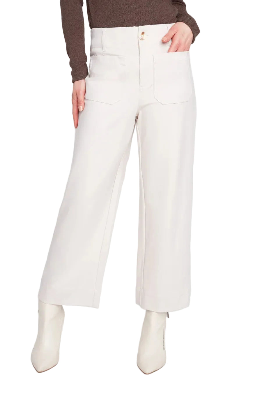 Renuar Patch Pocket Knit Pant (R11072-E906S) (Oyster)