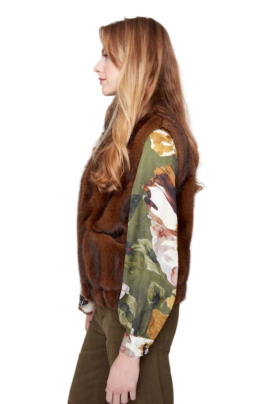 Renuar Mink Look Faux Fur Vest ( R3980L-E3140)(Mink)