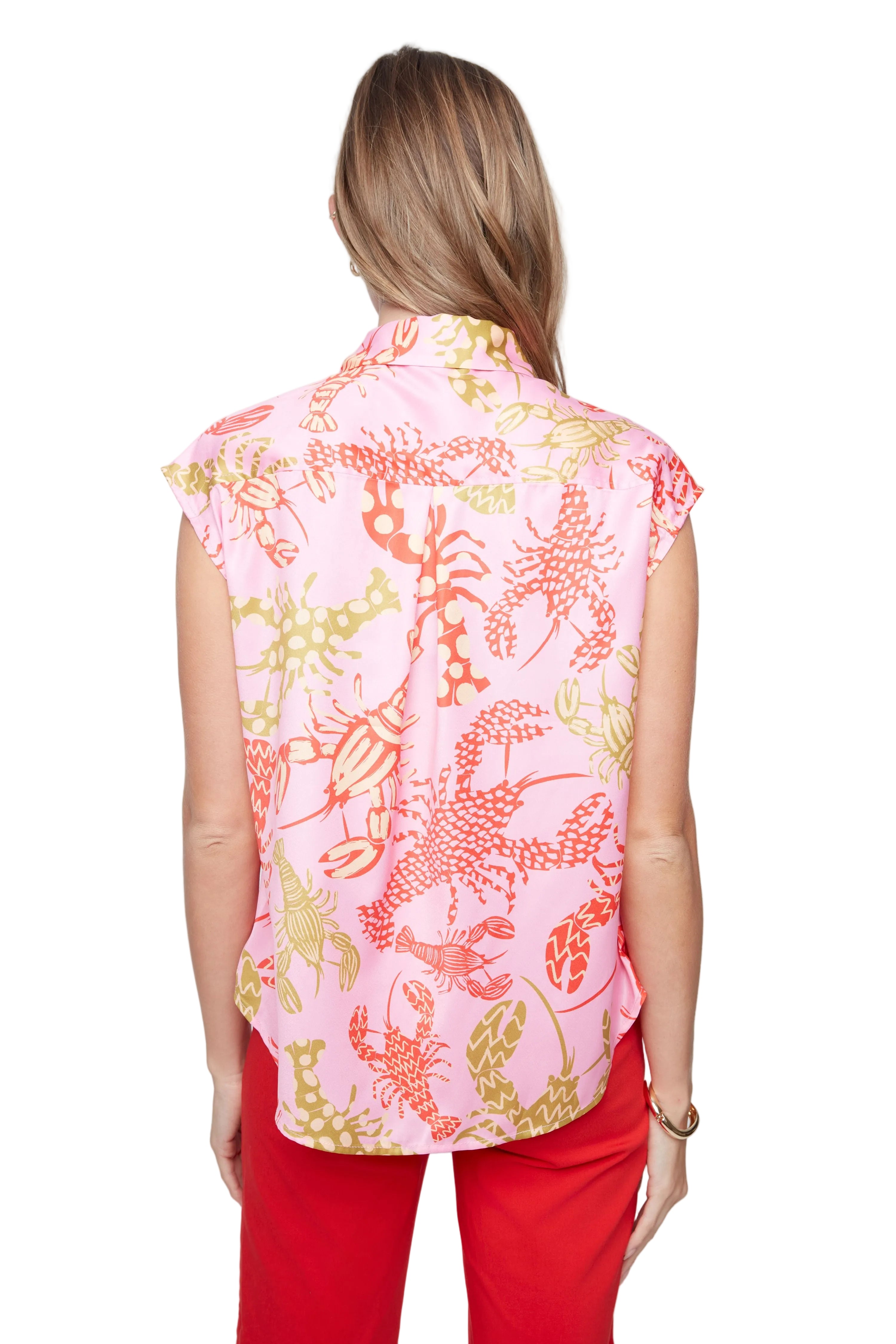 Renuar Lobster Print Blouse (R5261564)(Rose Blossum)