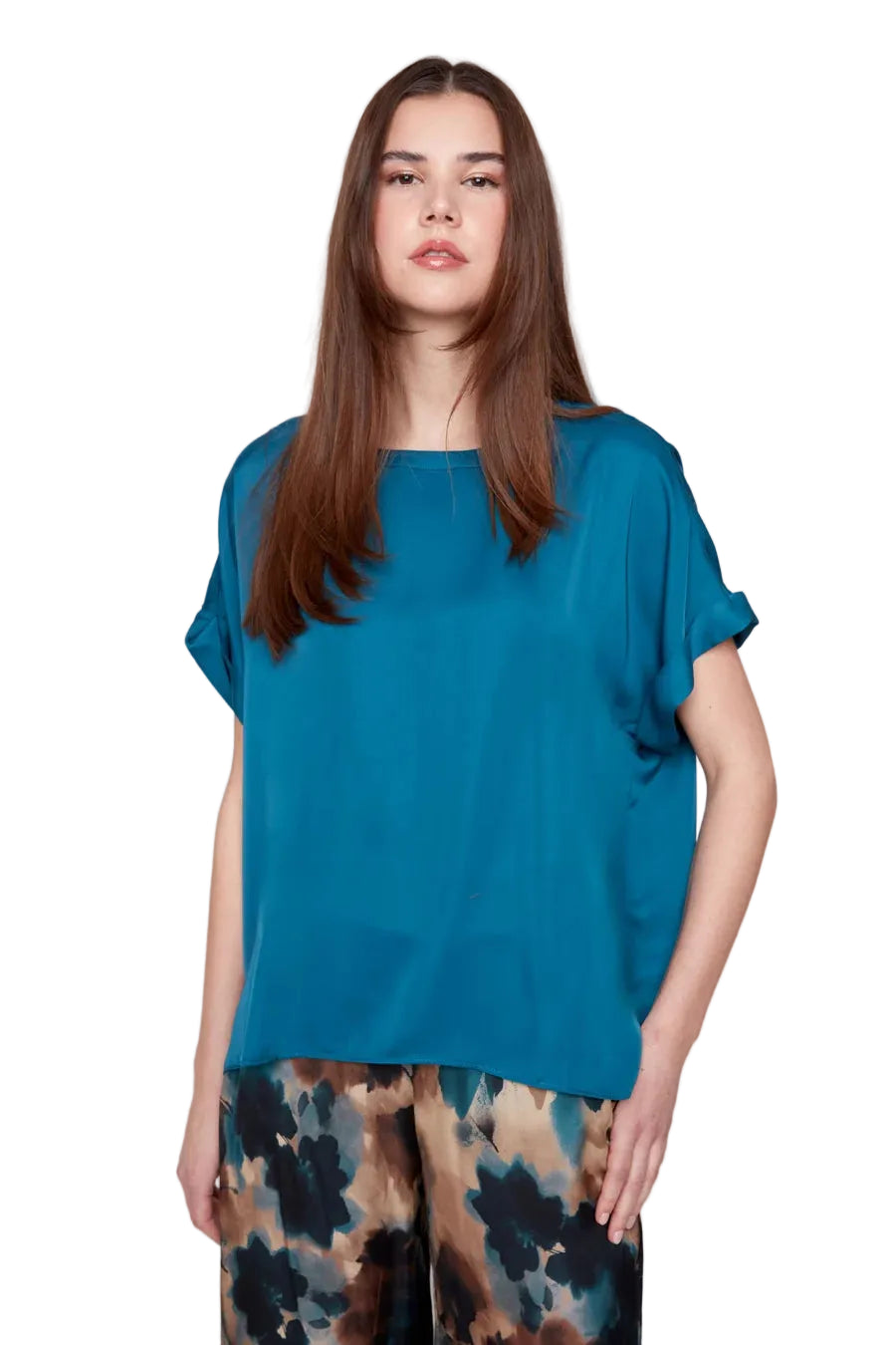 Renuar Lux Silky Fabric Top (R5290-46)(3-Colors)