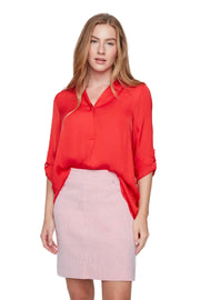 Renuar Lux Silky Fabric Pop-over Top (R5517)(2 colors)