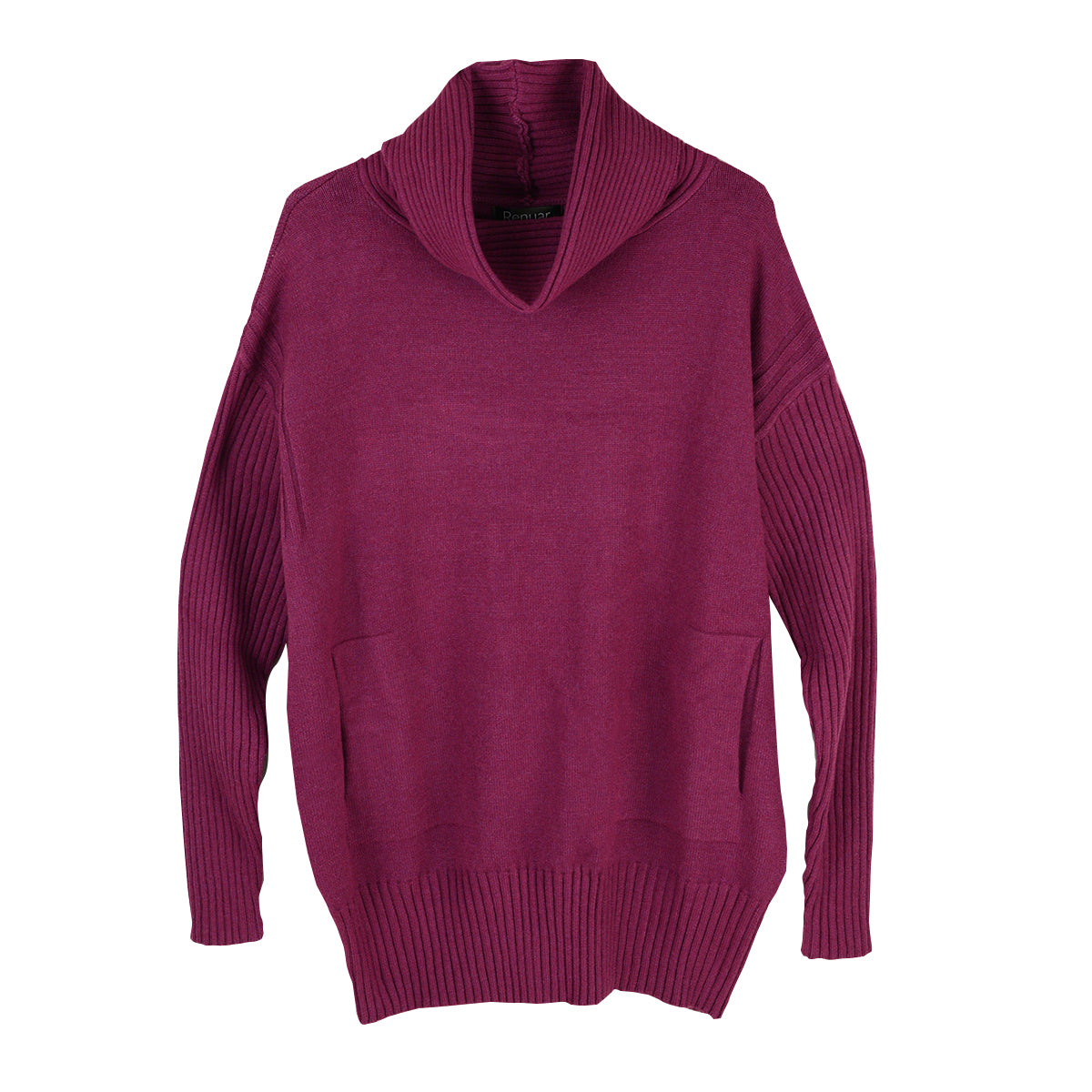 Renuar Soft Touch Yarn Knit Sweater (R6677-3391) (Heather Fig)