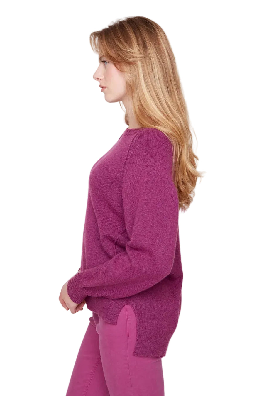 Renuar Soft Knit Sweater (R6948-3391) (Heather Fig)