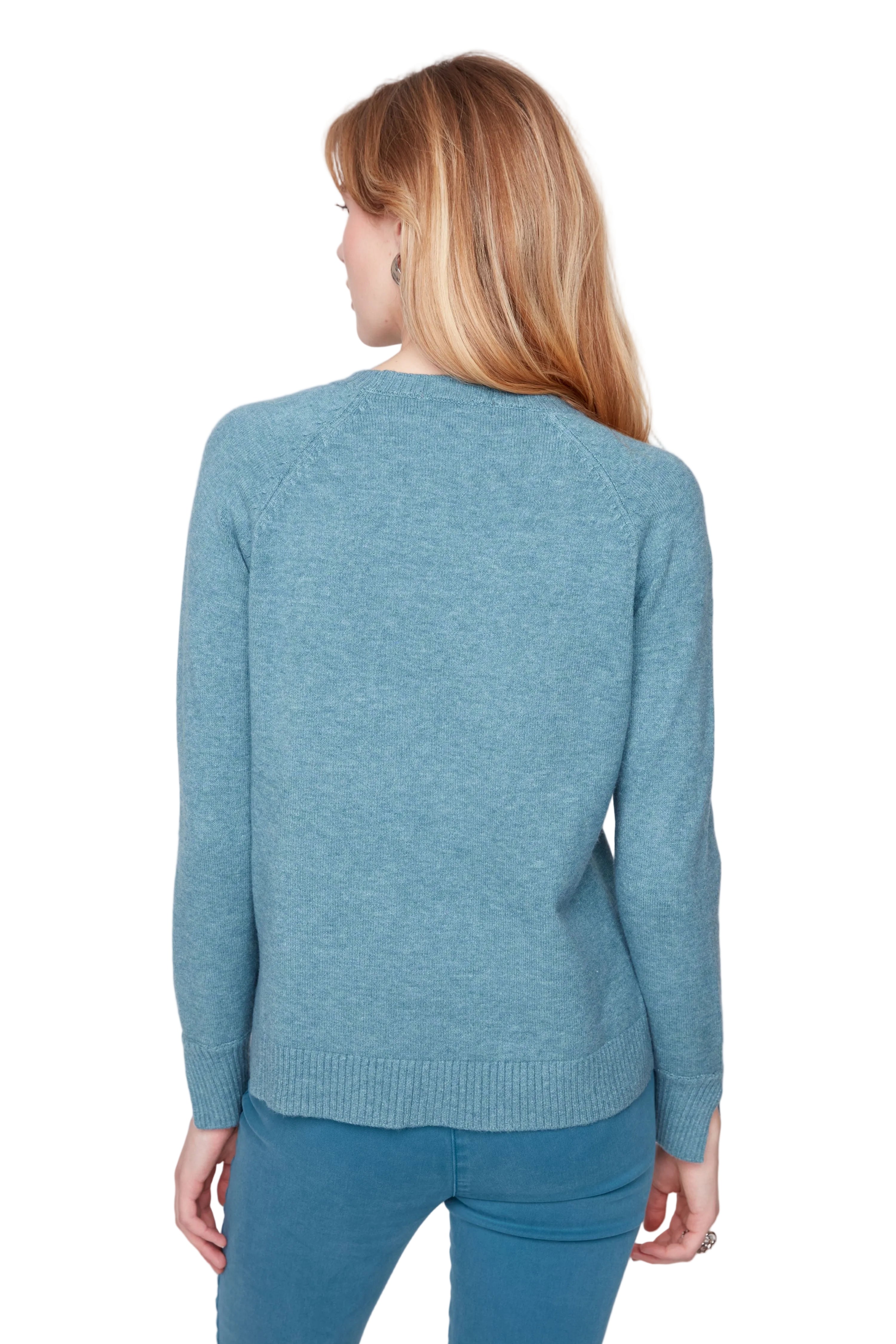 Renuar Knitted Comfy Yarn Sweater (R6952-4301) (Heather Tea Tree )