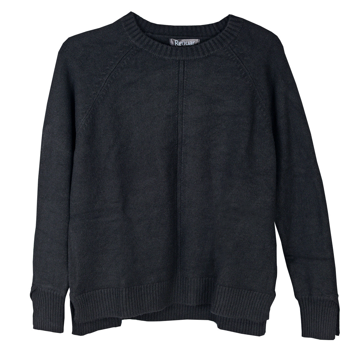 Renuar Knitted Comfy Yarn Sweater (R6952-4301) (Black)