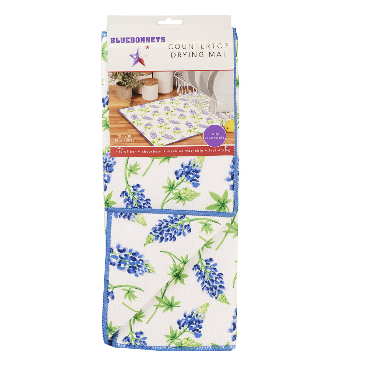 Texas Bluebonnet Countertop Drying Mat (R7921)
