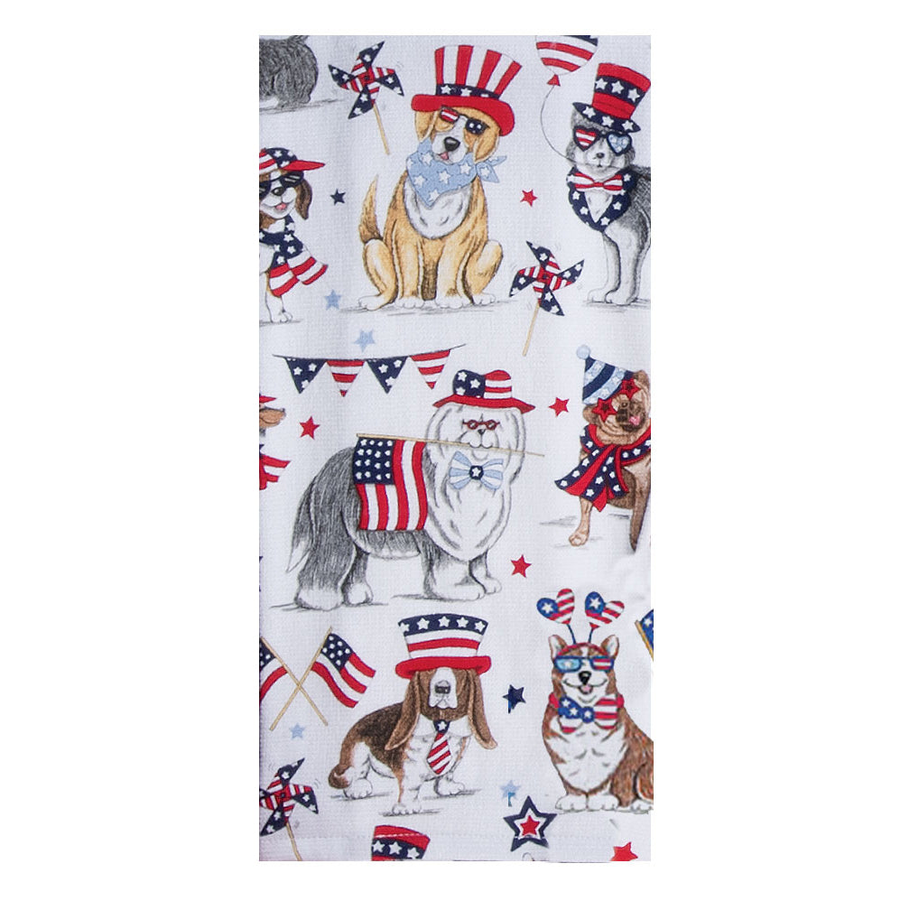 Kay Dee USA Patriotic Dogs Dual Purpose Terry Towel (R8073)