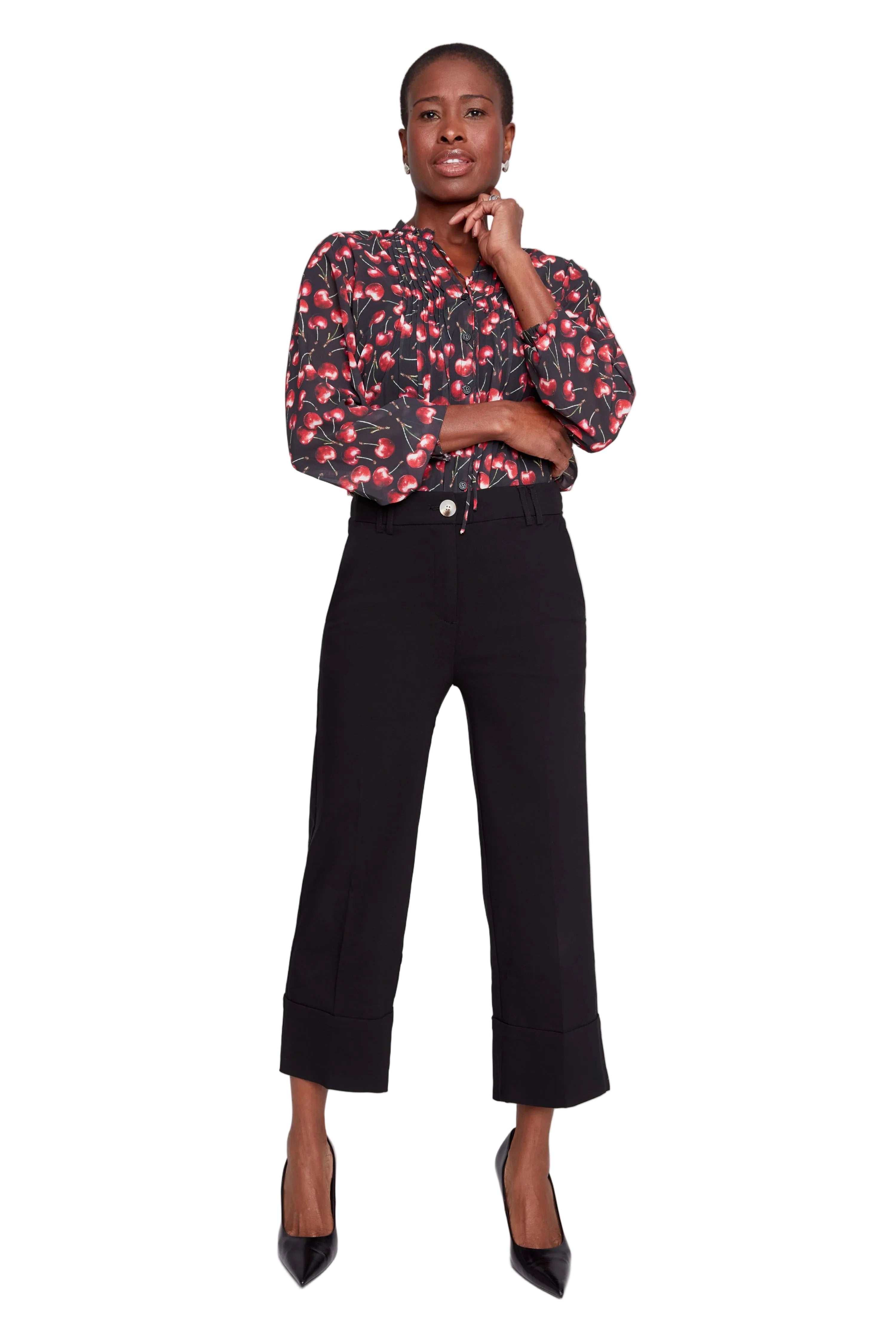 Renuar Tencel Woven Pocket Pant (R8121-E730H) (Black)