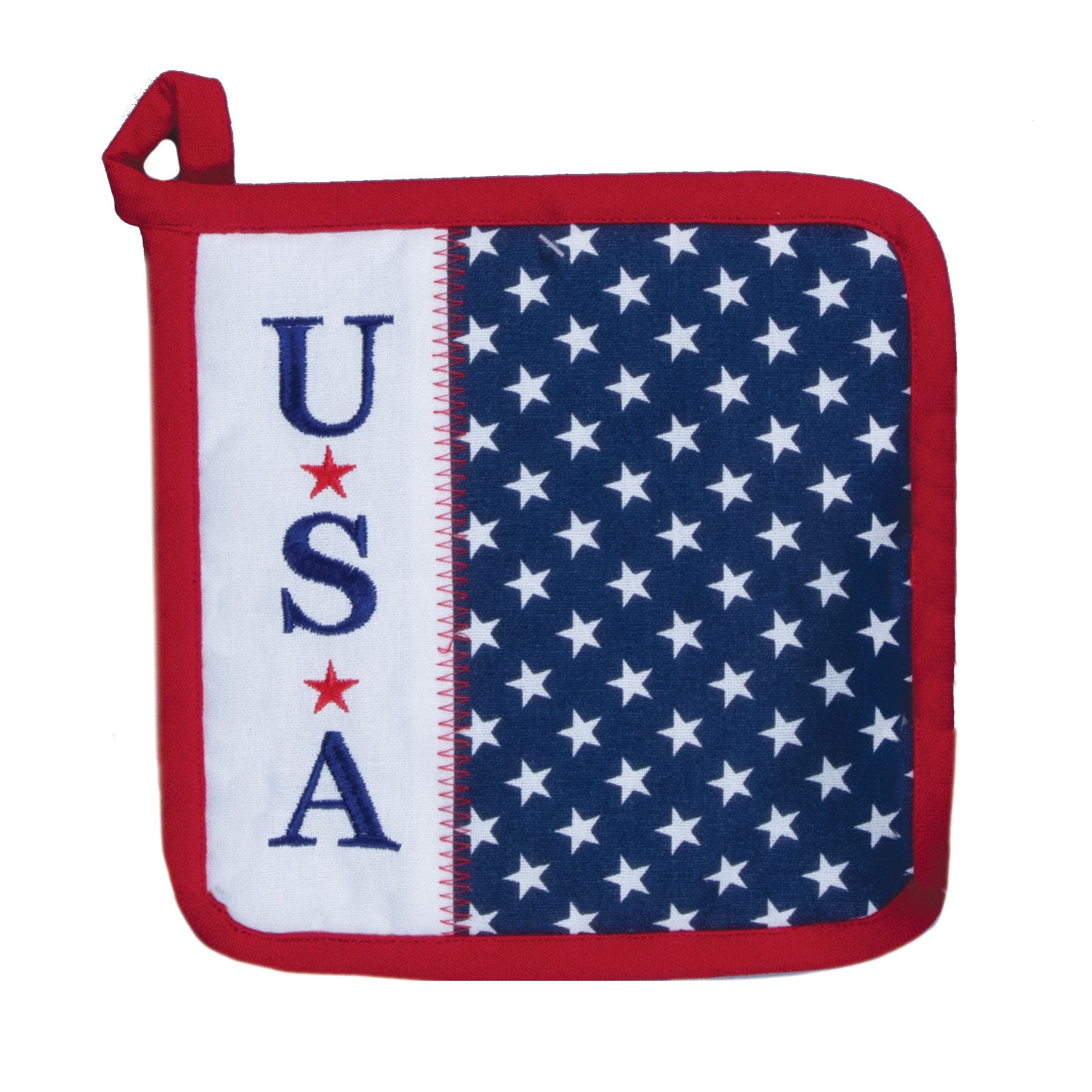 Kay Dee USA Patriotic America Embroidered Pot Holder (R8572)