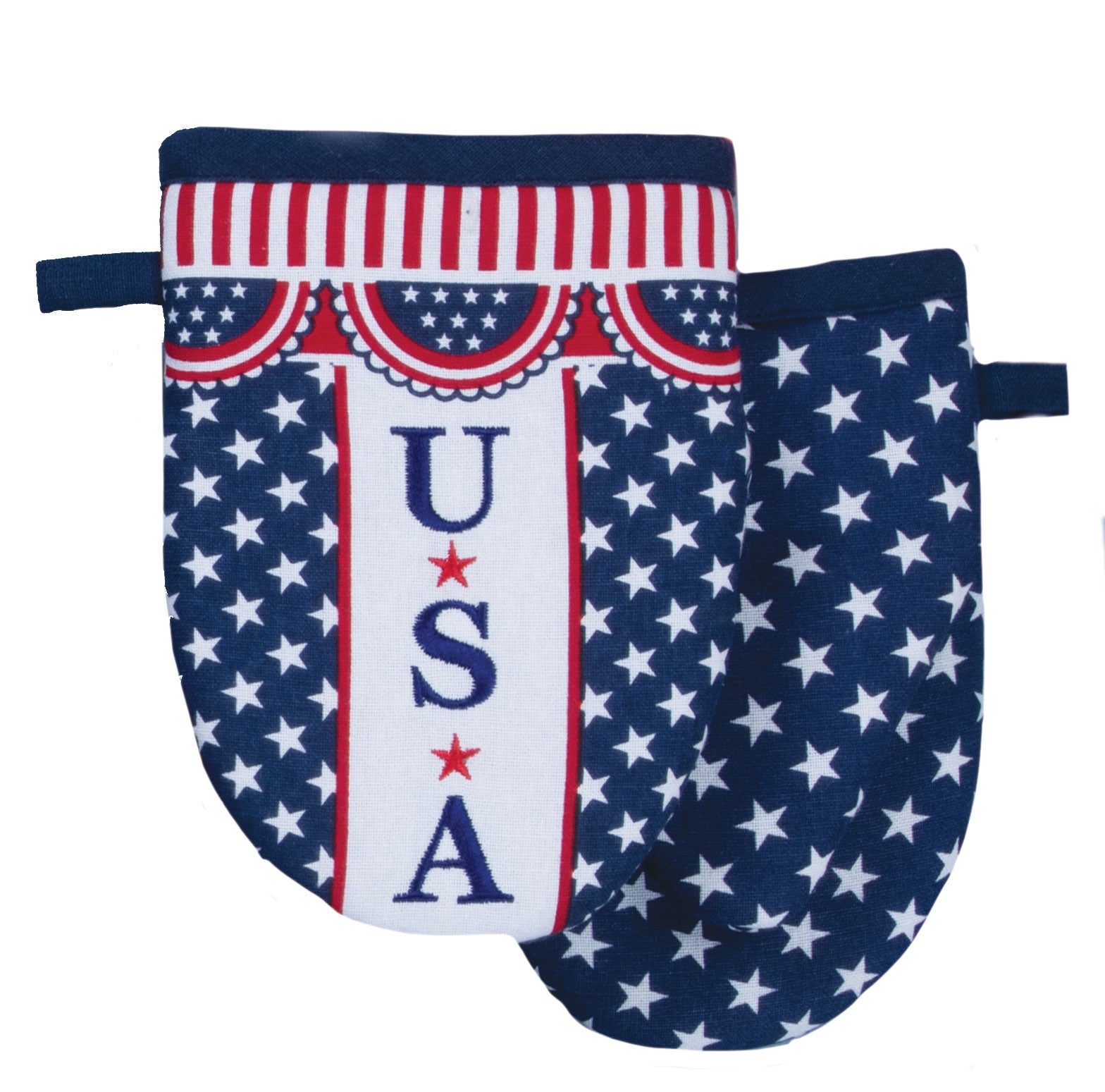Kay Dee USA Patriotic America Embroidered Grabber Oven Mitt (R8575)