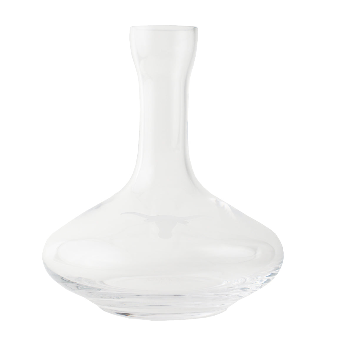 Texas Longhorn Logo Etched Crystal Petite Breathing Decanter (RC3401)