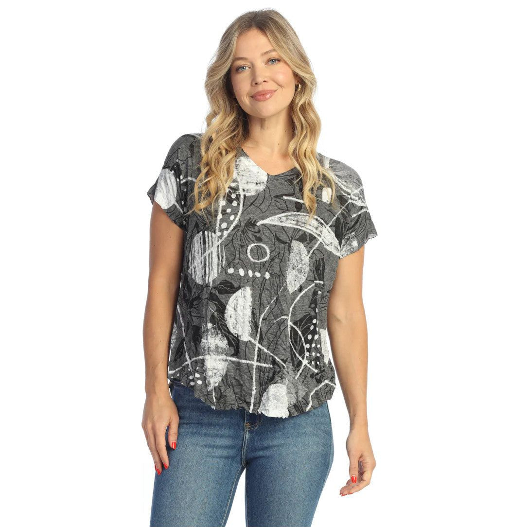 Jess & Jane Canvas Crushed Burnout Top (RC7-2069)