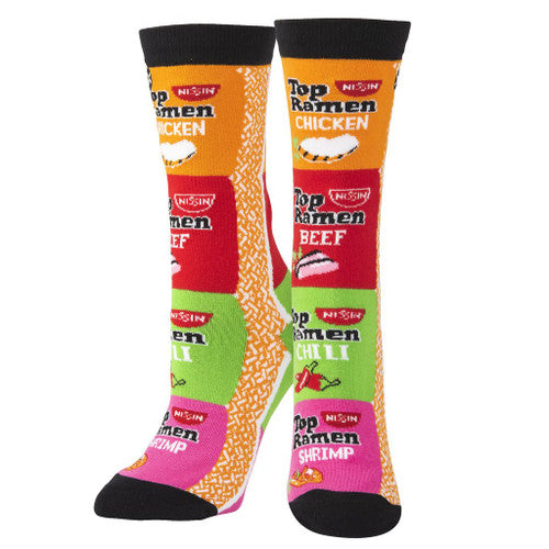 Top Ramen Stacks Ladies Crew Socks (30906WONCD)