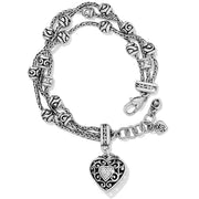 Brighton Reno Heart Bracelet (J34682)(Silver Stone)