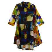 Lior Boyfriend Long Swing Shirt/Dress (Northern Lights)(S135-79)