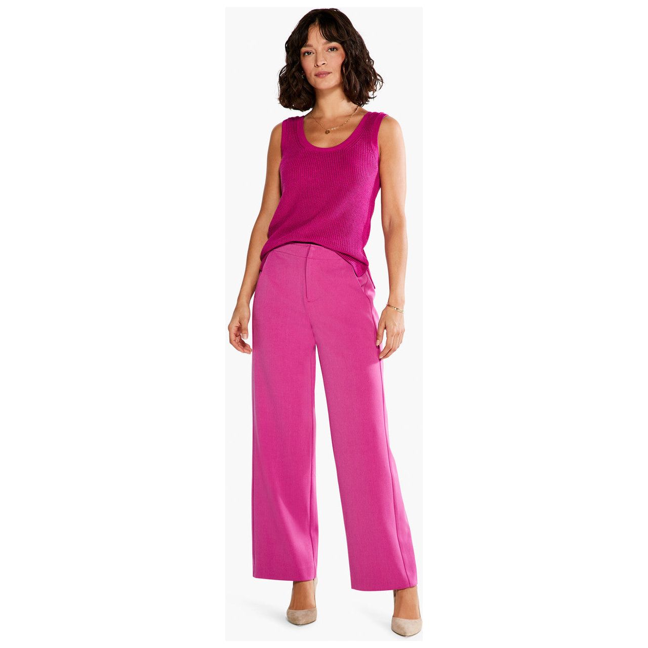 Nic & Zoe Shaker Knit Tank (S231168) ORCHID
